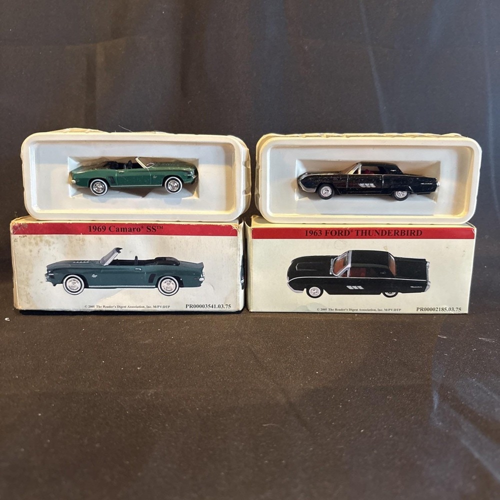 2001 readers digest collective cars 69 camero SS And 63 Ford TBIRD